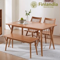 핀란디아 하모니TX 4인식탁세트(의자2벤치1)